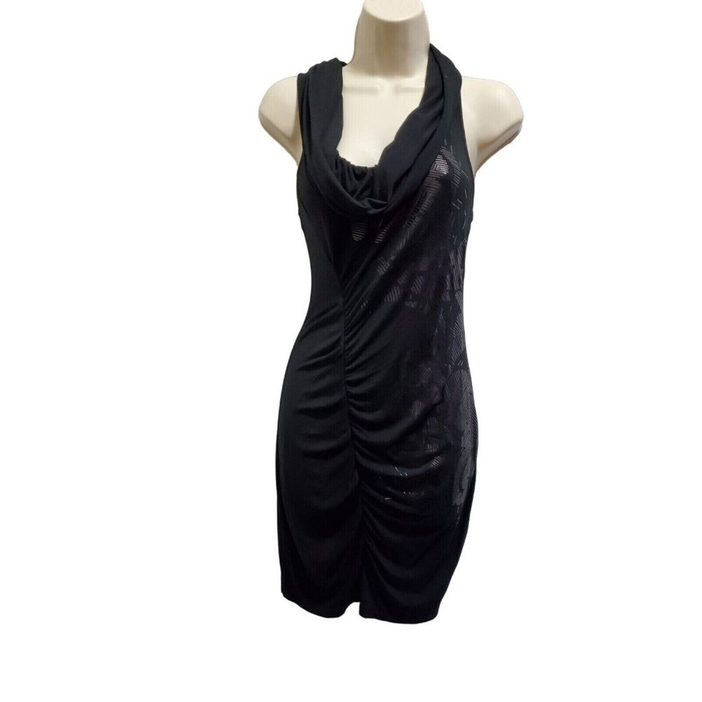Guess Womens mini Dress Black Sleeveless size Medium pucker